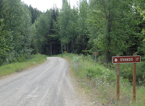 GDMBR: Ovando, MT, is now listed on the Road Signs.